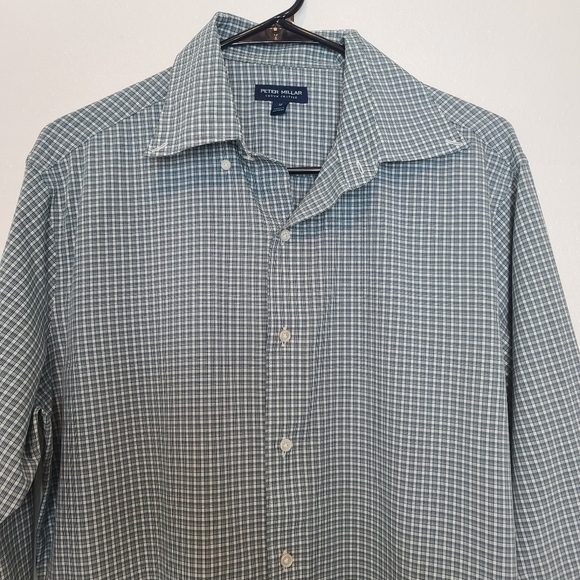 Peter Millar Men’s 2-Shirt Bundle Gingham & Check Button Downs Size M - Picture 12 of 14